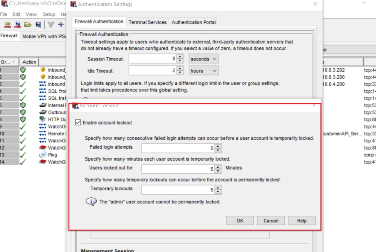 Configuración de la directiva de seguridad local de Microsoft.