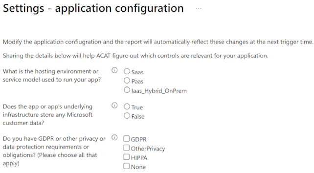 Configuración de la aplicación