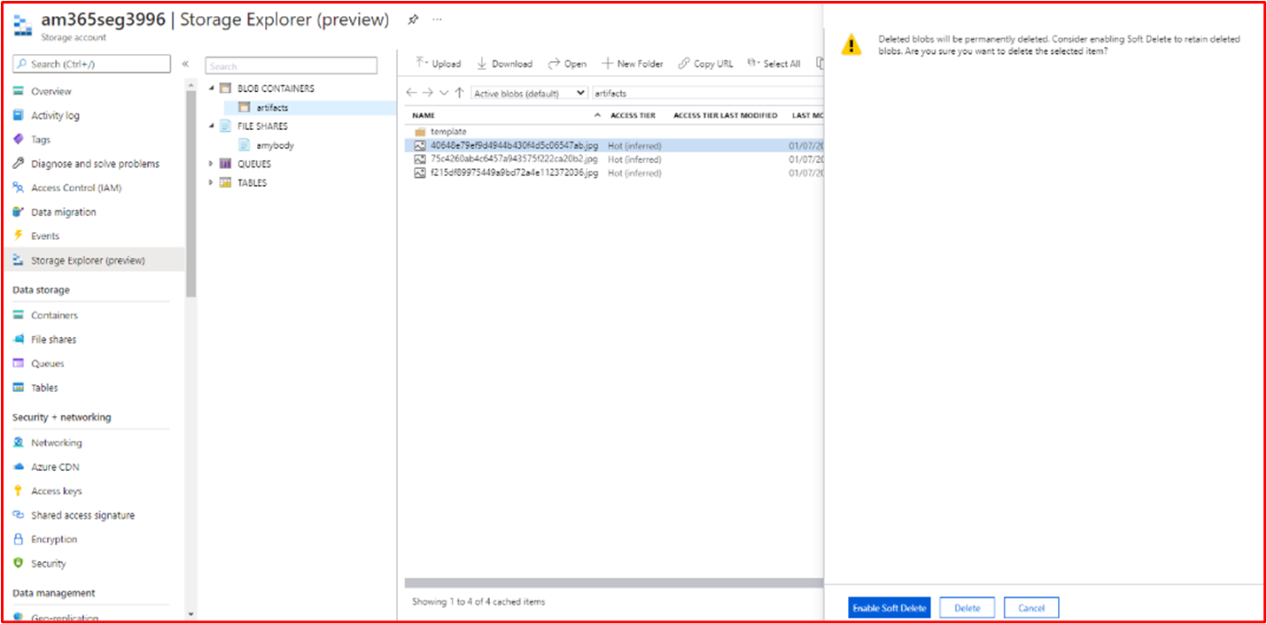 Captura de pantalla que muestra cómo las ubicaciones de datos de ISV donde se consulta4