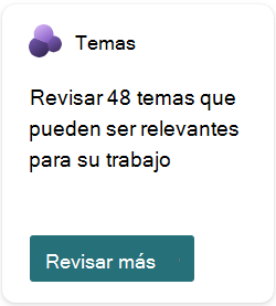 Captura de pantalla de la tarjeta De contribución de temas de tamaño medio.