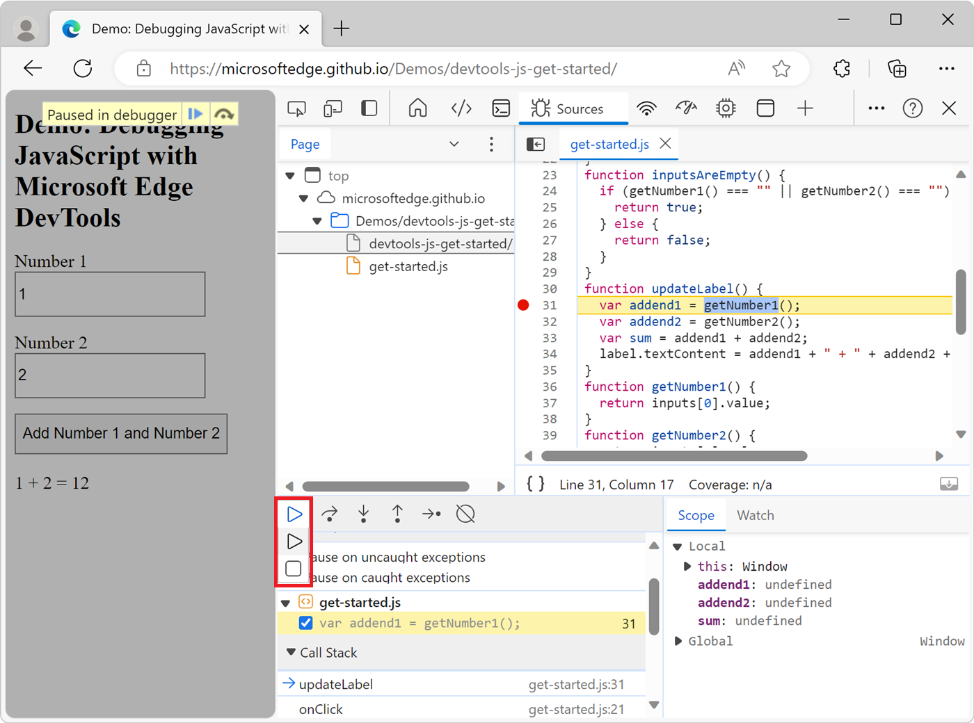 Hacer clic en el botón Forzar ejecución de script