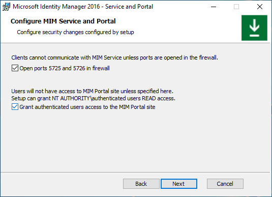 Imagen de la pantalla de configuración del firewall