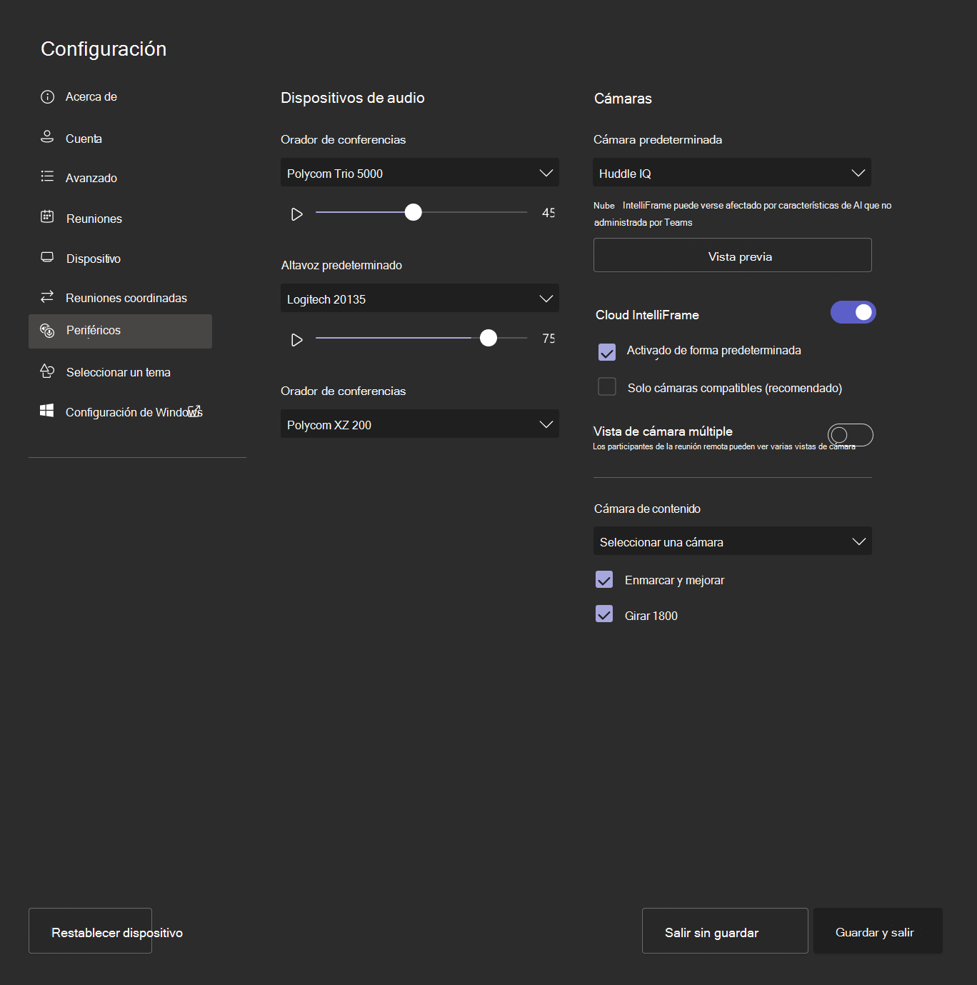 IntelliFrame en la nube habilitado para cámara no compatible a través de invalidación.