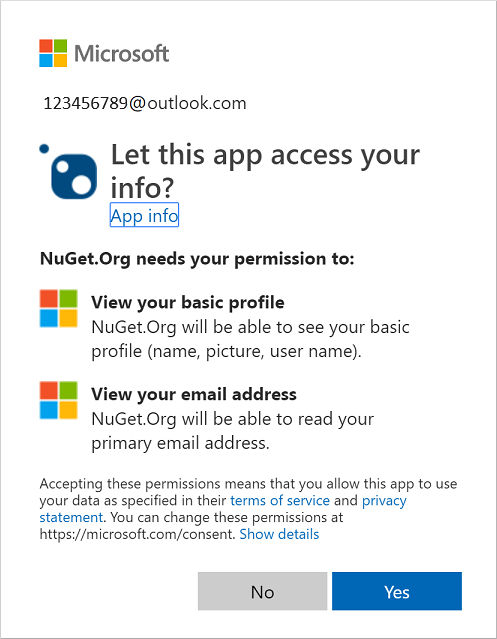 Giving permissions to NuGet.org