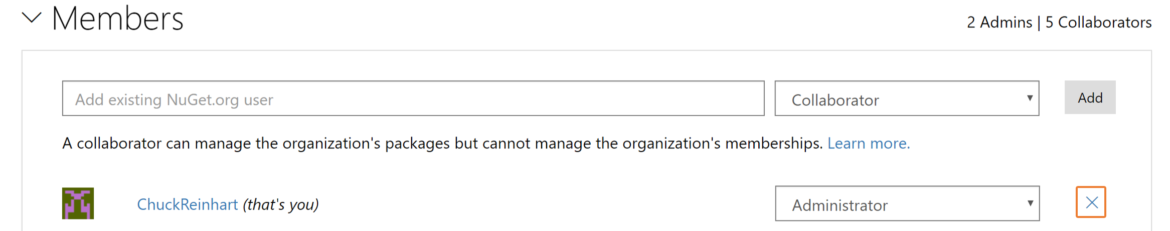 Eliminación de una cuenta de usuario de una organización