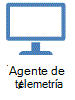 Icono que representa un agente de telemetría.