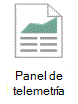 Icono que representa un panel de telemetría.