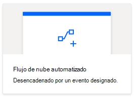 La opción de Flujo automatizado en Power Automate.