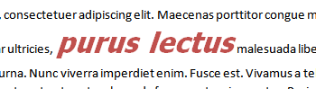 Un estilo de carácter aplicado a algún texto