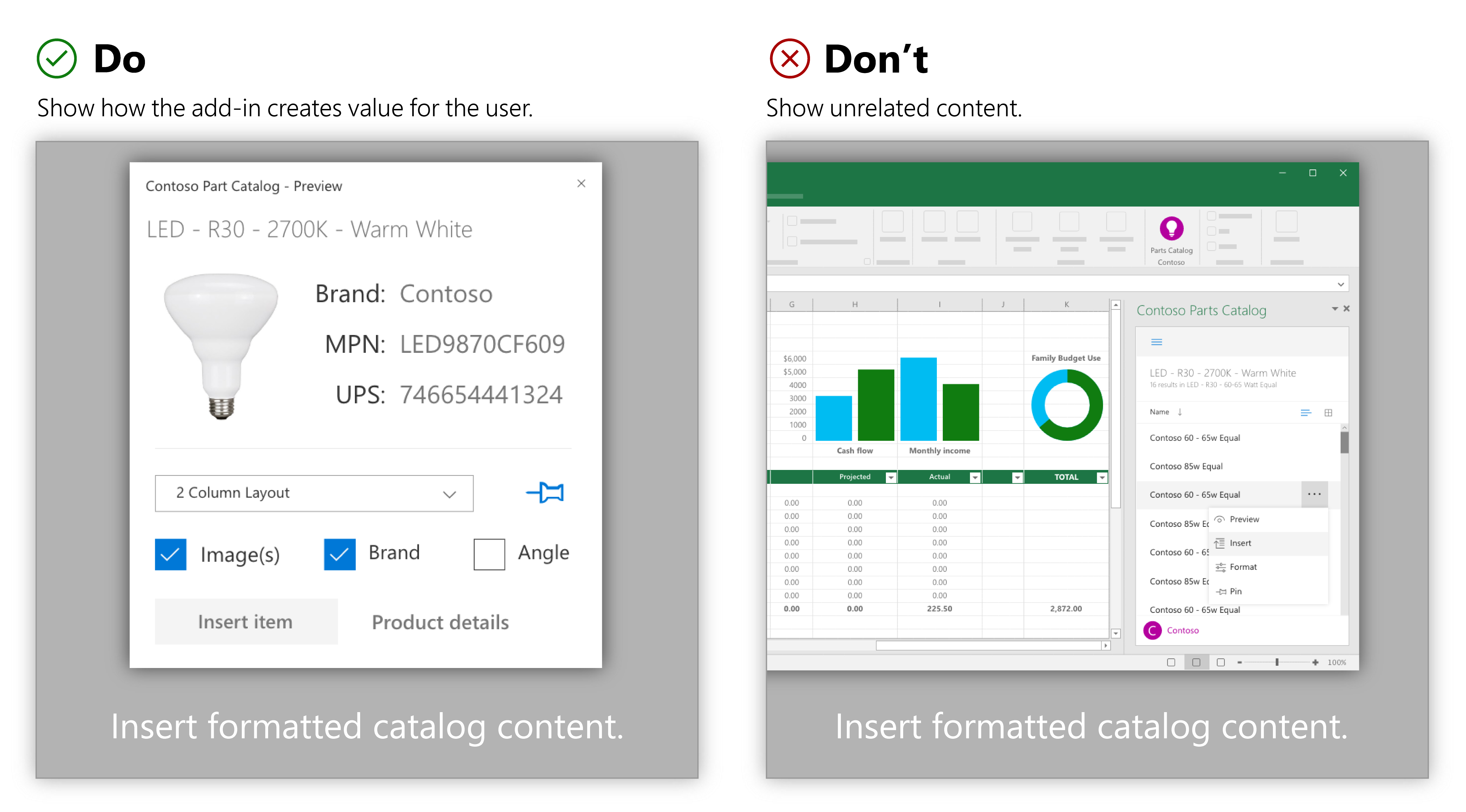 Imagen con título y editor de contenido junto a una imagen con título e información no relacionada.