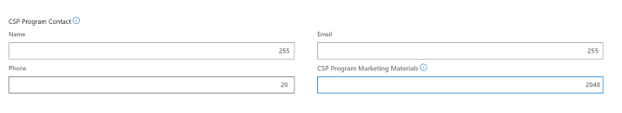 Información de documentación y material adjunto de CSP del Centro de partners