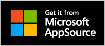 Captura de pantalla del distintivo Obtener de Microsoft AppSource