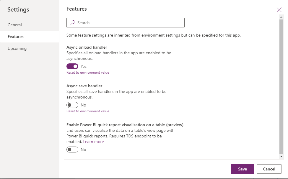 Configuración de la aplicación Async OnLoad