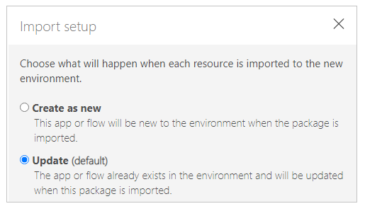 Configuración de importación.