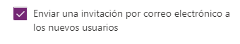 Enviar una invitación por correo electrónico.