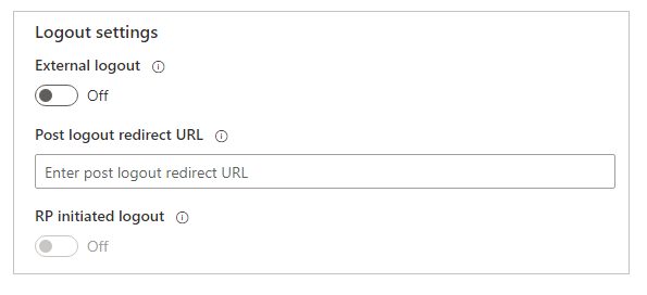 Configuración de cierre de sesión.