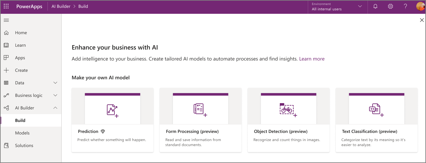 AI Builder en Power Apps.