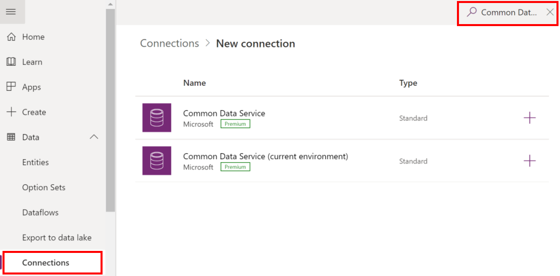 Conector de Common Data Service.