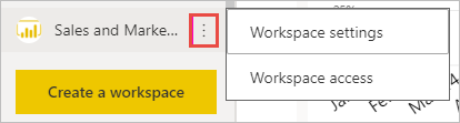 Captura de pantalla de Configuración del área de trabajo.