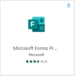 Captura de pantalla que muestra la aplicación web Microsoft Forms Pro Customer Satisfaction.