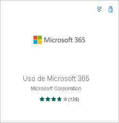 Captura de pantalla que muestra la aplicación web análisis de uso de Microsoft 365.