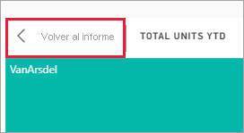 Captura de pantalla que muestra el botón Volver a informe.