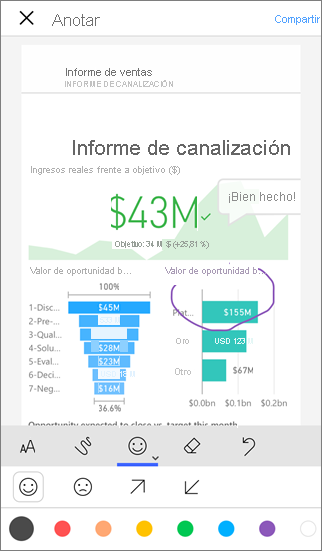 Report with annotations