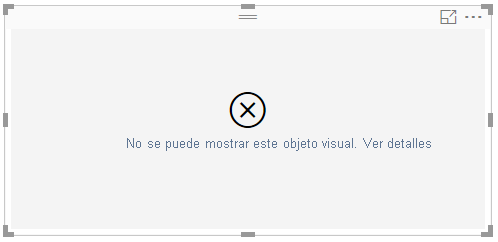 Captura de pantalla del mensaje de error que se muestra en el lienzo.