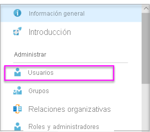 Captura de pantalla de la pestaña Usuarios y grupos de Microsoft Entra.