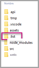 Screenshot of Windows Explorer, which shows the folder hierarchy of the Power BI visual project. The dist folder is highlighted.