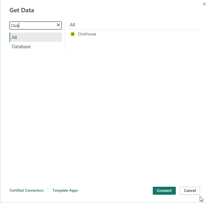 Choosing the data source.