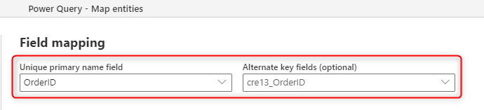 Configuración de clave alternativa.