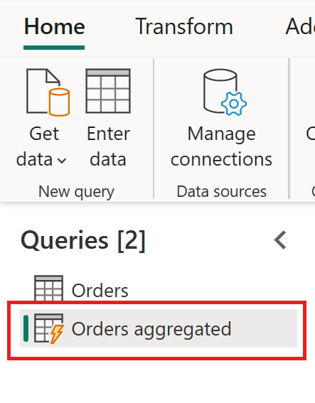 La tabla calculada solo está disponible en un flujo de datos analítico.