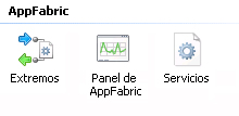 Iconos de AppFabric en Administrador de IIS