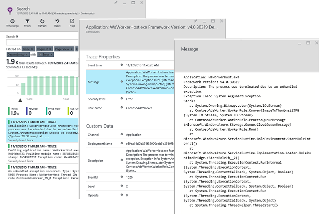 Búsqueda de Azure Diagnostics