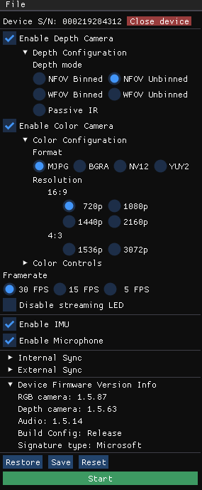 Comprobación de la versión del firmware del dispositivo con el visor