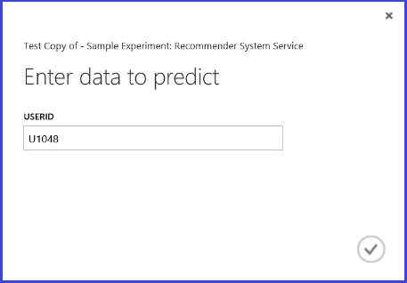 Ejemplo de servicio del sistema de recomendación