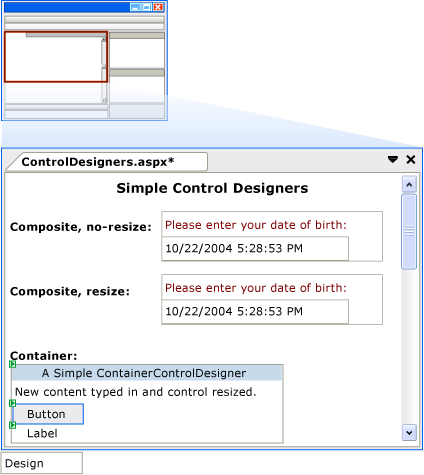 VS Container Control with child controls