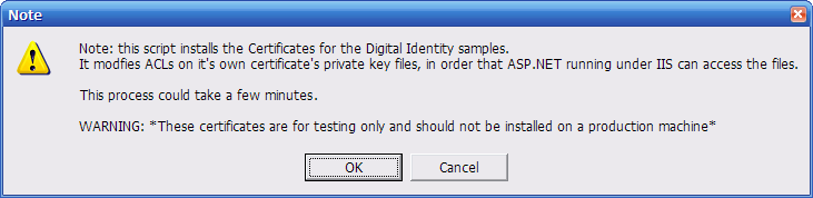 Instalación de certificados de ejemplo