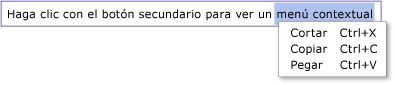 TextBox con menú contextual