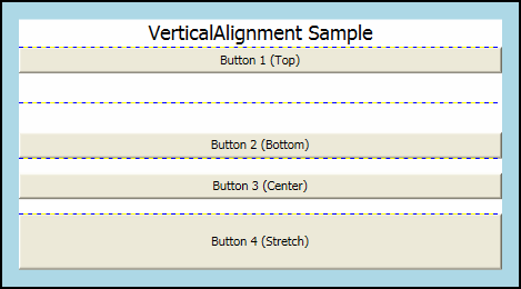 Ejemplo de propiedad VerticalAlignment