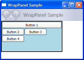 Elemento WrapPanel típico.