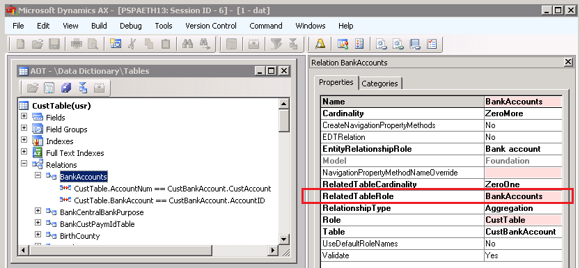 RelatedTableRole property on a table relation.