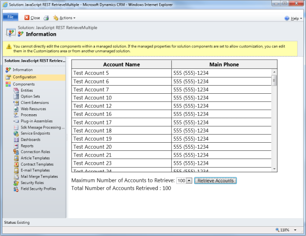 Sample User Interface