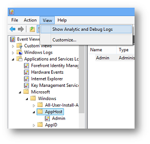 Mostrar registros analíticos y de depuración