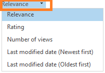 Opción de ordenar resultados de artículos de conocimientos en Dynamics 365