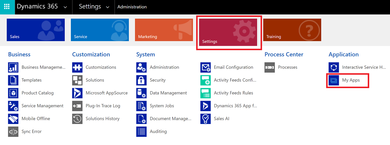 Mis aplicaciones en configuración