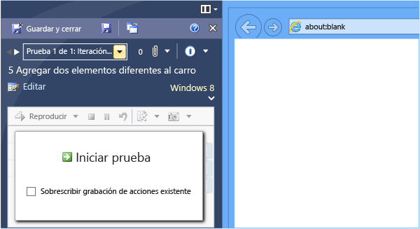 Desactiva Sobrescribir grabación. Haz clic en Inicio.