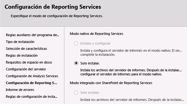 Instalar y configurar si existe la opción