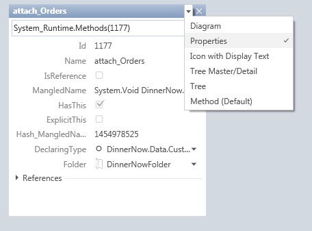 Shows the Properties view of the workpad.